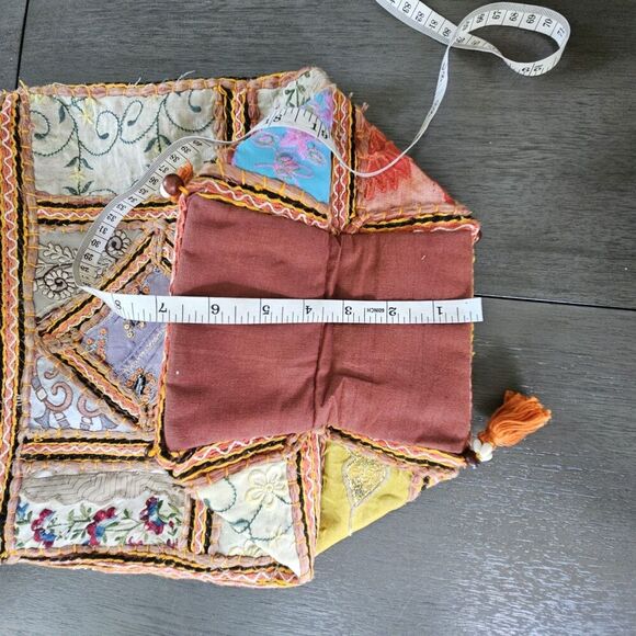 Patchwork Hippie Hobo Bag Boho Crossbody Distressed Festival Art To Wear Funky - Picture 5 of 9